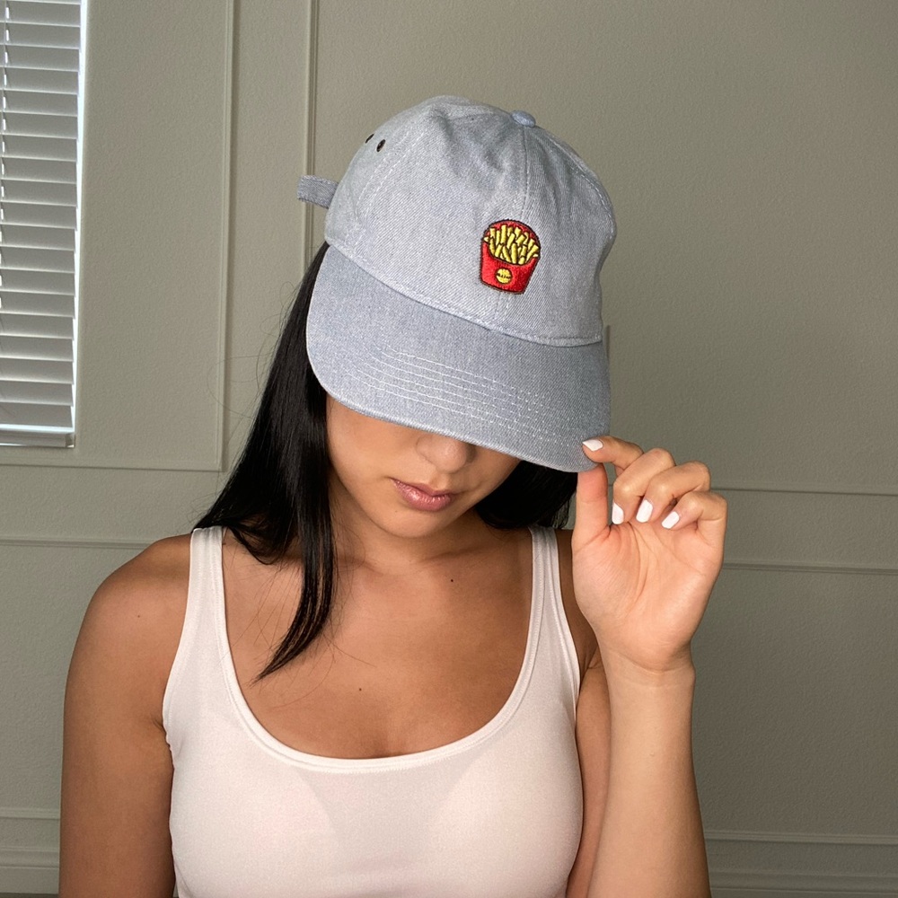 Denim French Fry Dad Hat
